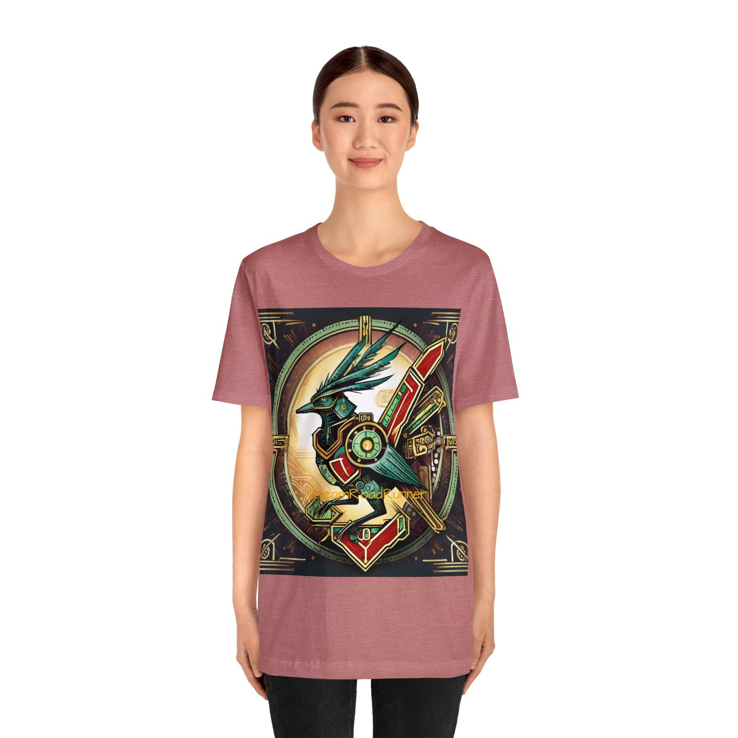 Unisex Adult Jersey Short Sleeve Tee Steam Punk Avian Road Runner t-shirt