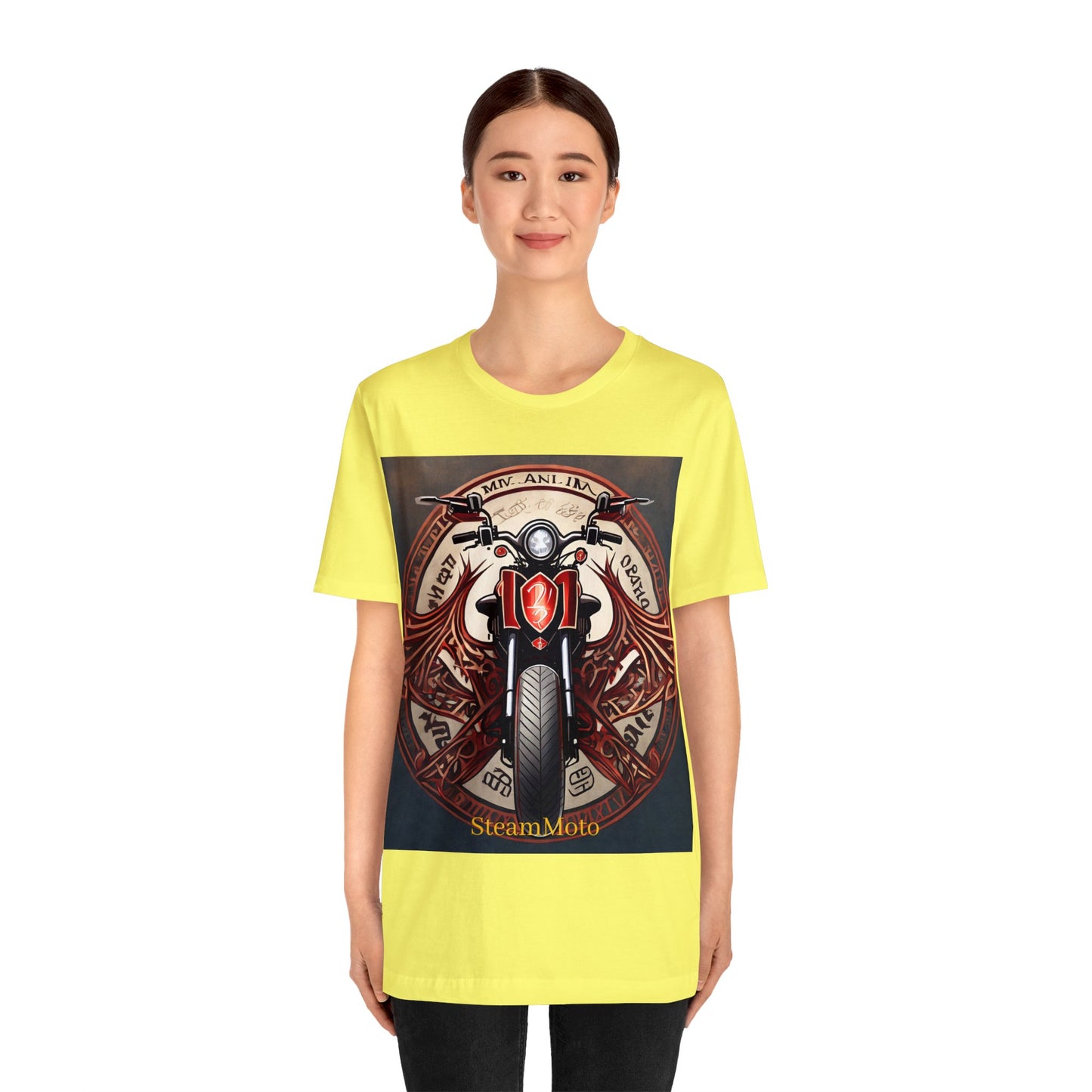 Unisex adult Jersey Short Sleeve Tee Breaking Free Steampunk Spiritual Meaning of Motorcycles tshirt