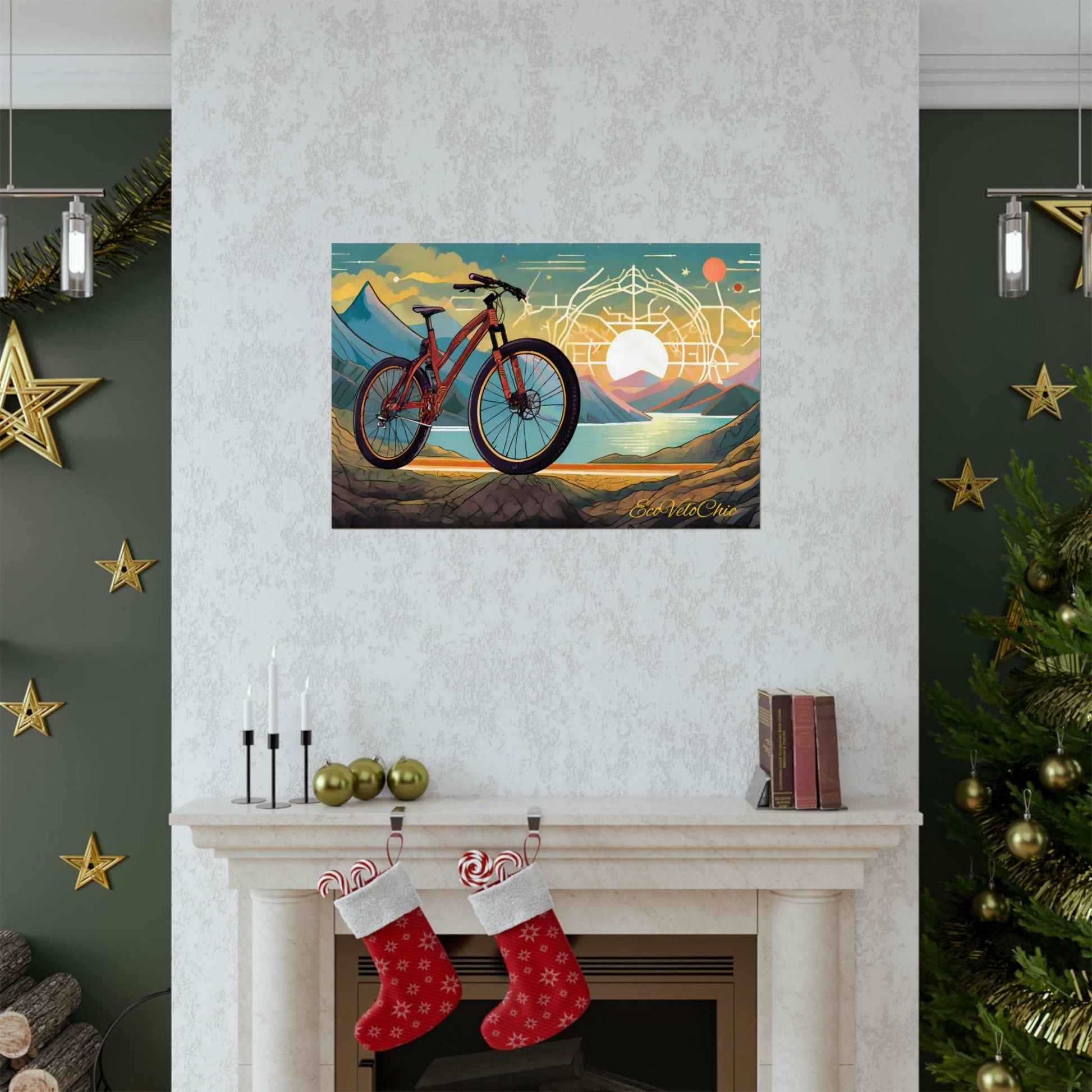 Matte Horizontal Posters Electric Bicycle