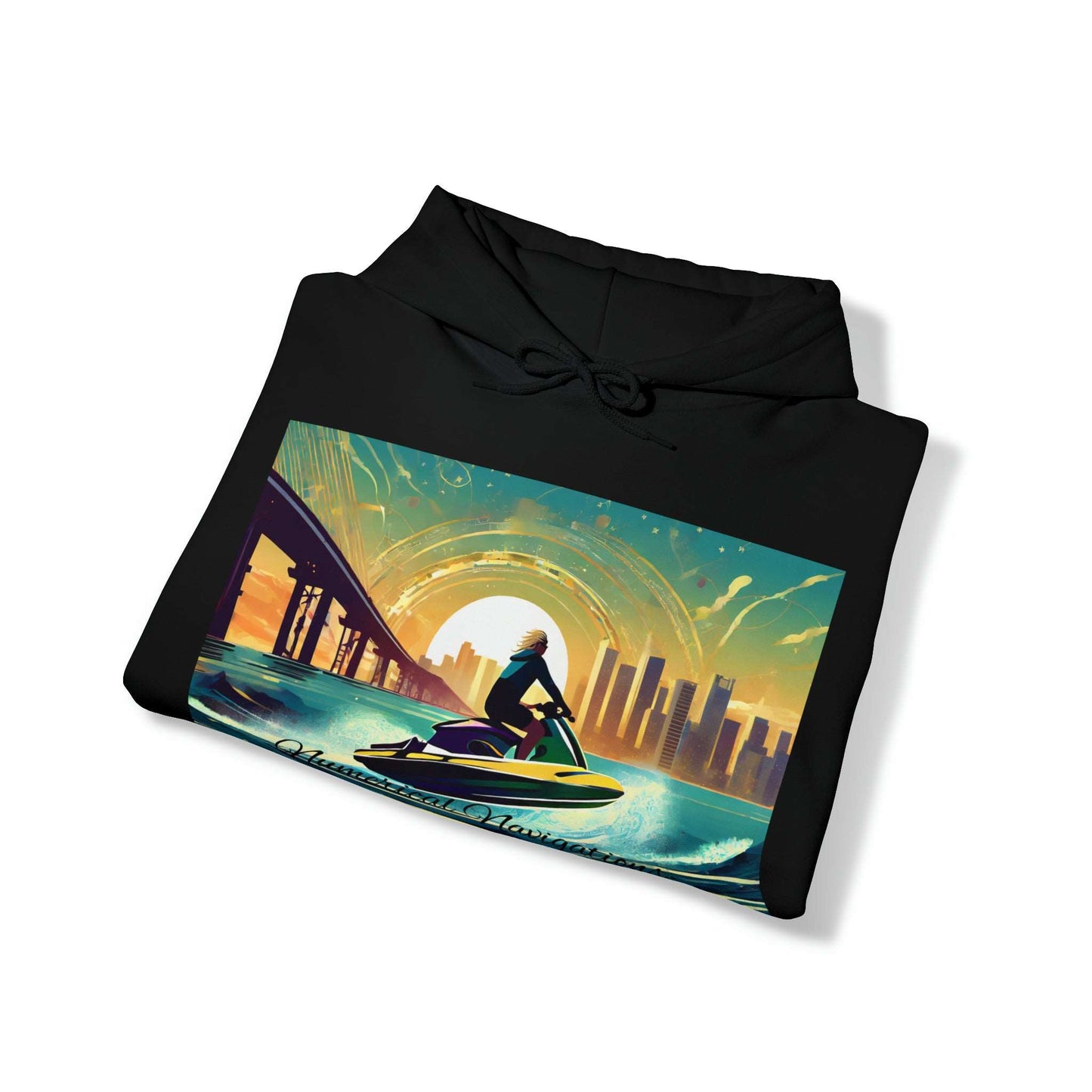 Hoodie Sweatshirt Waves of Wisdom: Unisex Numerology Jet ski Rides for the Adventurous