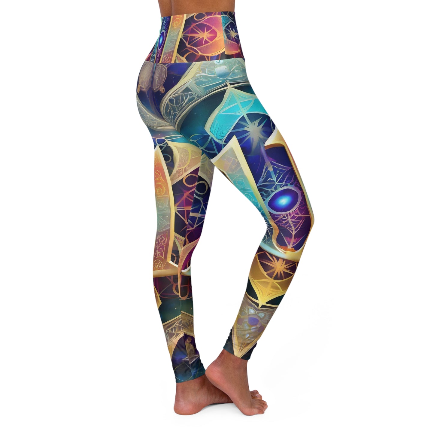 High Waisted Unisex Yoga Leggings (AOP) "Elevation Mystique Leggings."