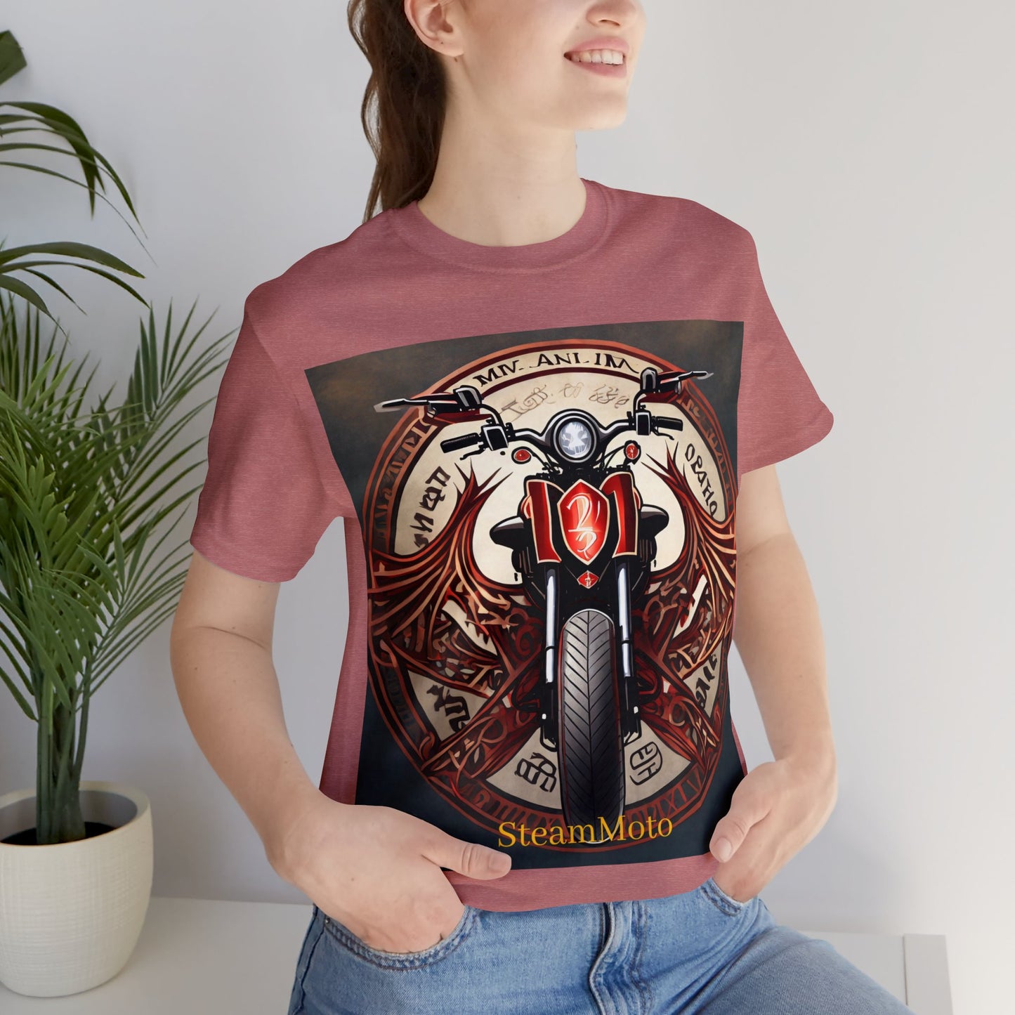 Unisex adult Jersey Short Sleeve Tee Breaking Free Steampunk Spiritual Meaning of Motorcycles tshirt