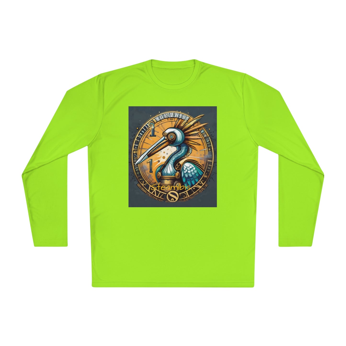 Unisex Adult Lightweight Long Sleeve Tee Steampunk Gematria Ibis Avian Vintage collection