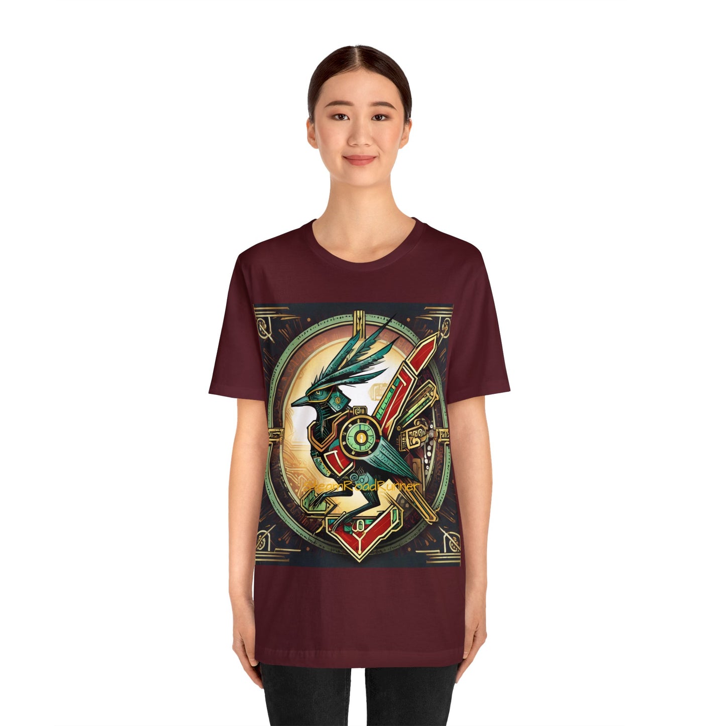 Unisex Adult Jersey Short Sleeve Tee Steam Punk Avian Road Runner t-shirt