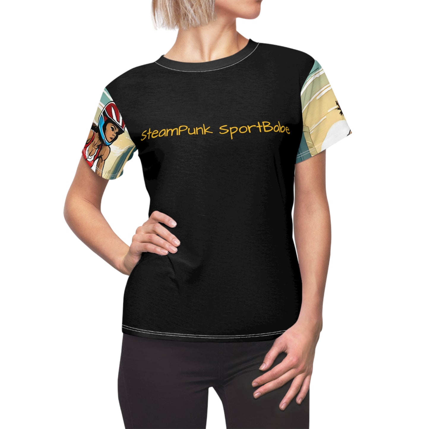 Women's AOP Motorcycle Themed Sports Jersey - Steam Punk Moto Style tshirt