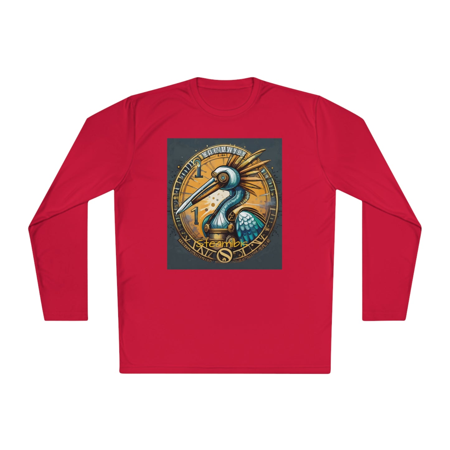 Unisex Adult Lightweight Long Sleeve Tee Steampunk Gematria Ibis Avian Vintage collection