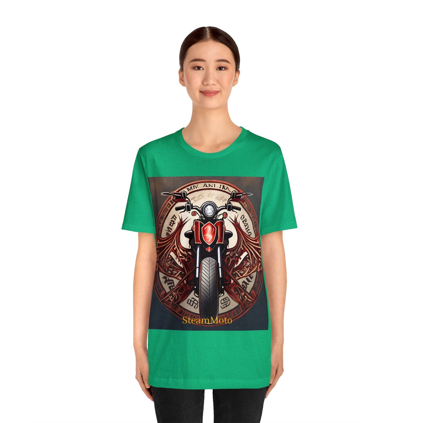 Unisex adult Jersey Short Sleeve Tee Breaking Free Steampunk Spiritual Meaning of Motorcycles tshirt