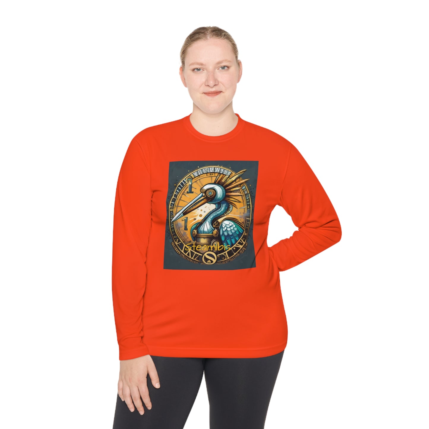 Unisex Adult Lightweight Long Sleeve Tee Steampunk Gematria Ibis Avian Vintage collection