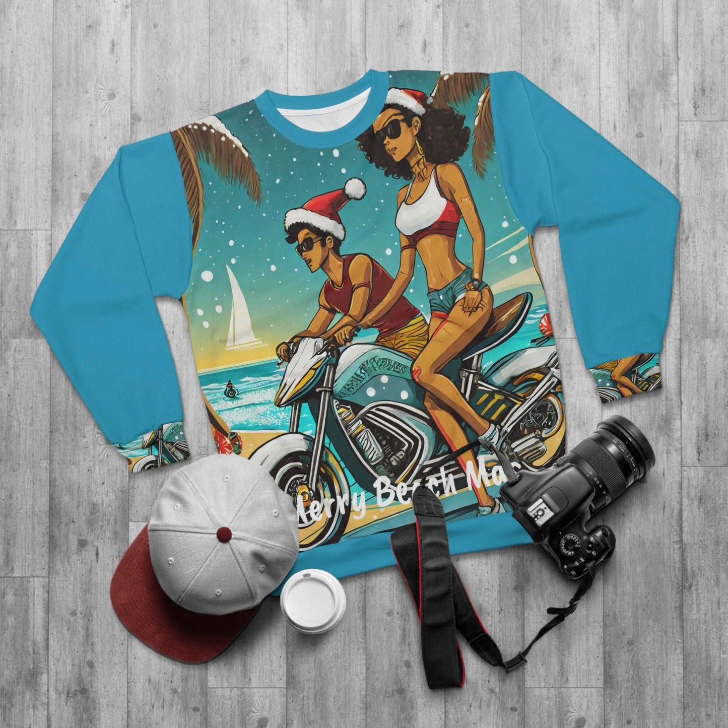 Merry Beach Mas Ugly Beach Chistmas Motorcycle Sweater Sunshirt