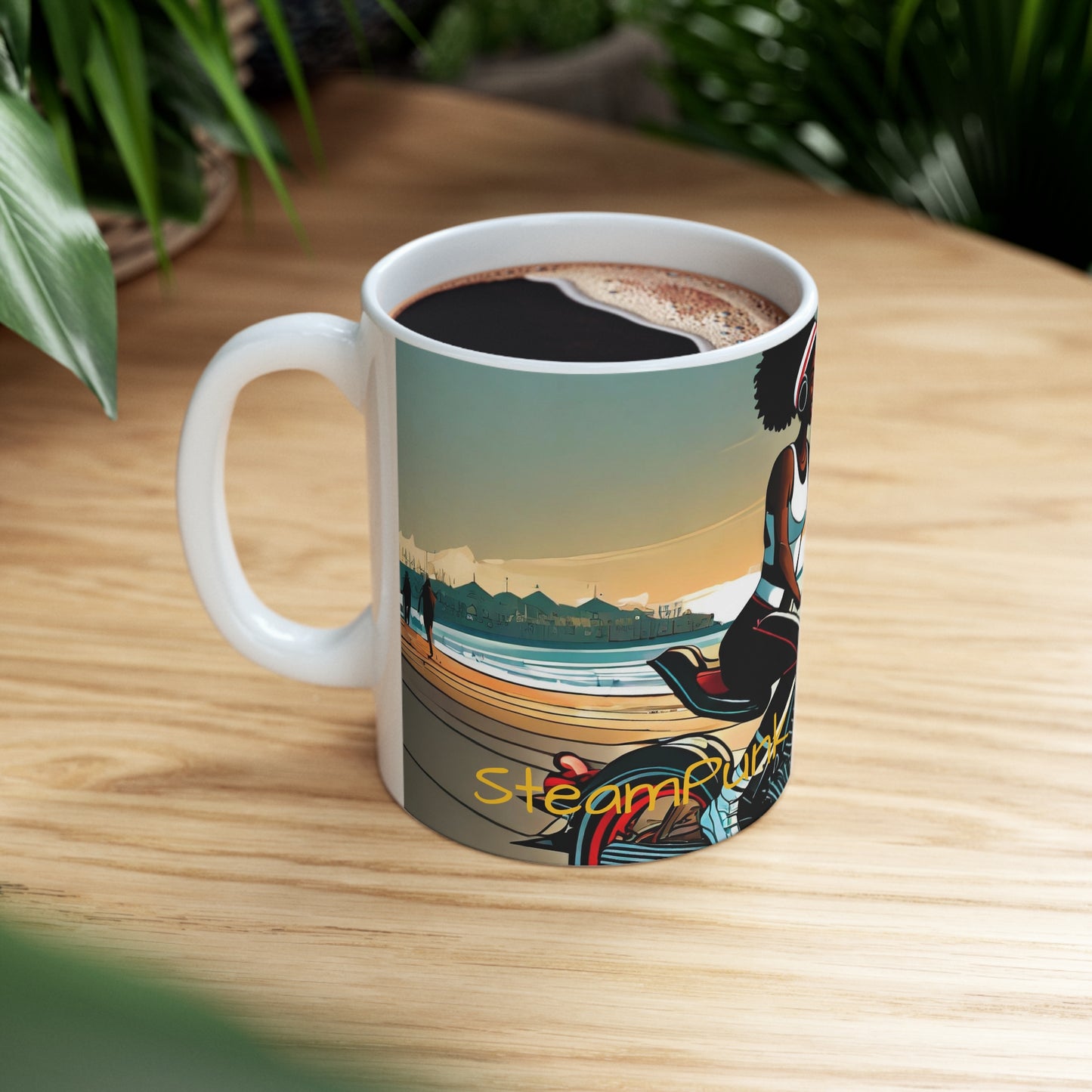SteamPunk SportBabe Sunset Ceramic Mug 11oz
