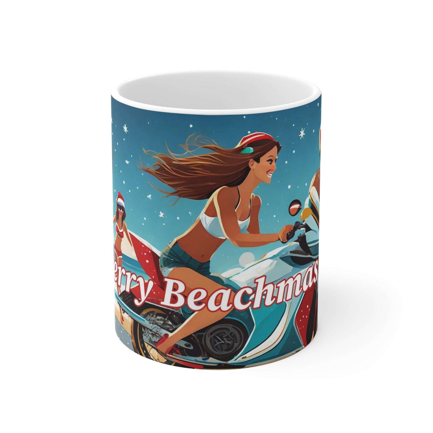 Merry Beach Mas  11oz Ceramic Coffee Mug