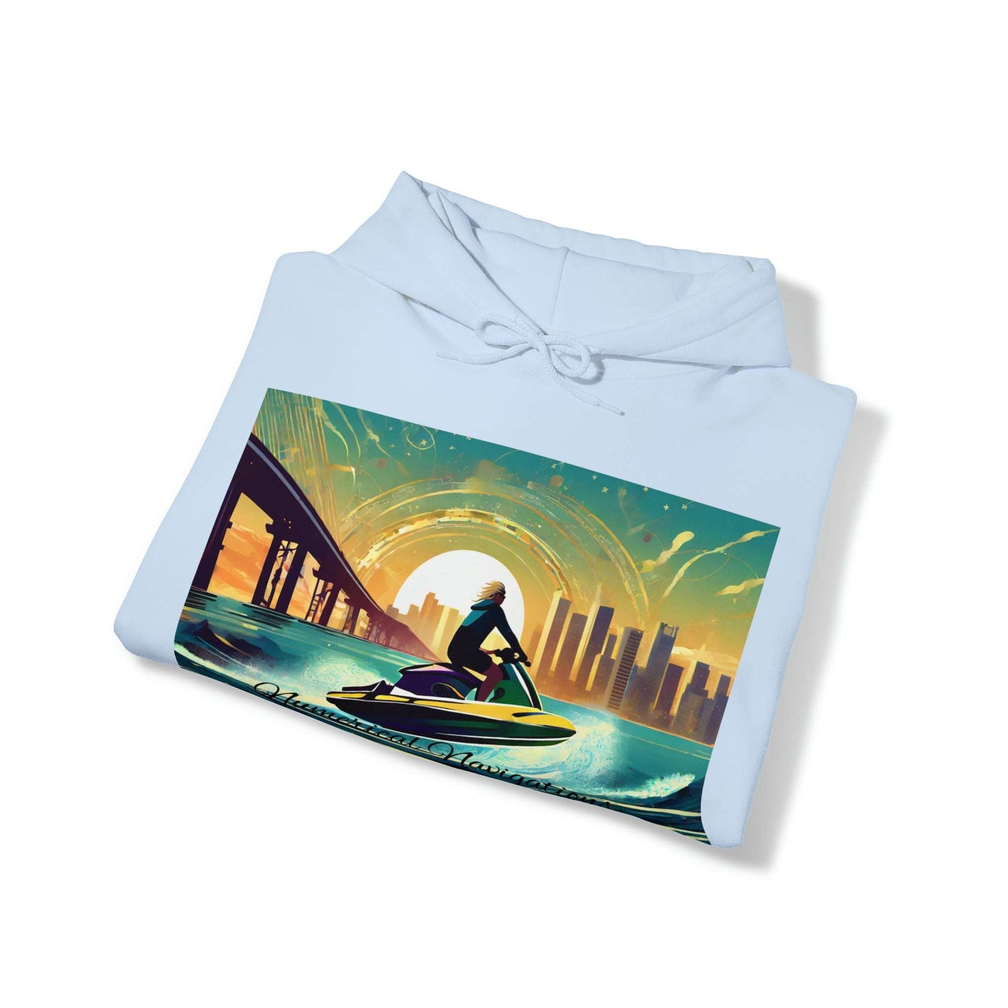 Hoodie Sweatshirt Waves of Wisdom: Unisex Numerology Jet ski Rides for the Adventurous