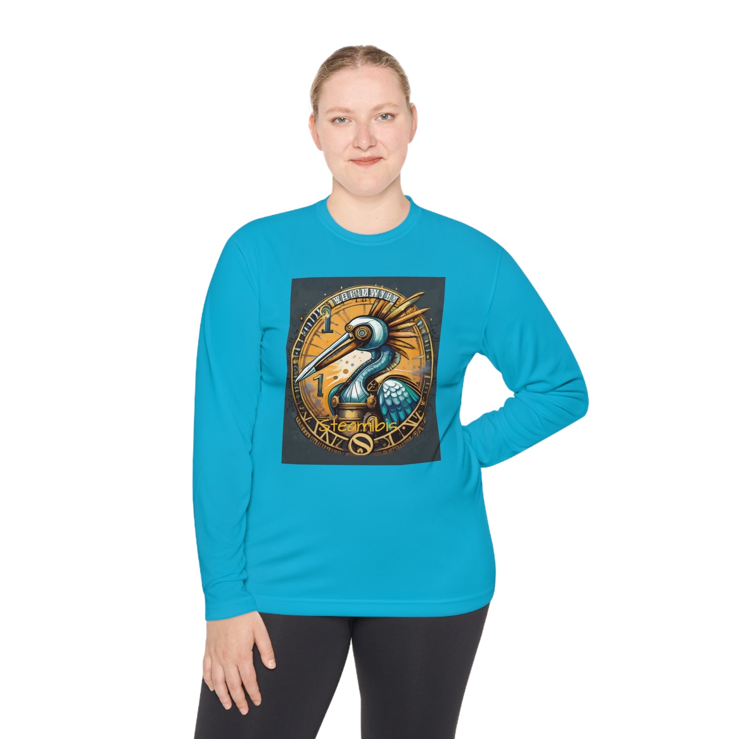 Unisex Adult Lightweight Long Sleeve Tee Steampunk Gematria Ibis Avian Vintage collection