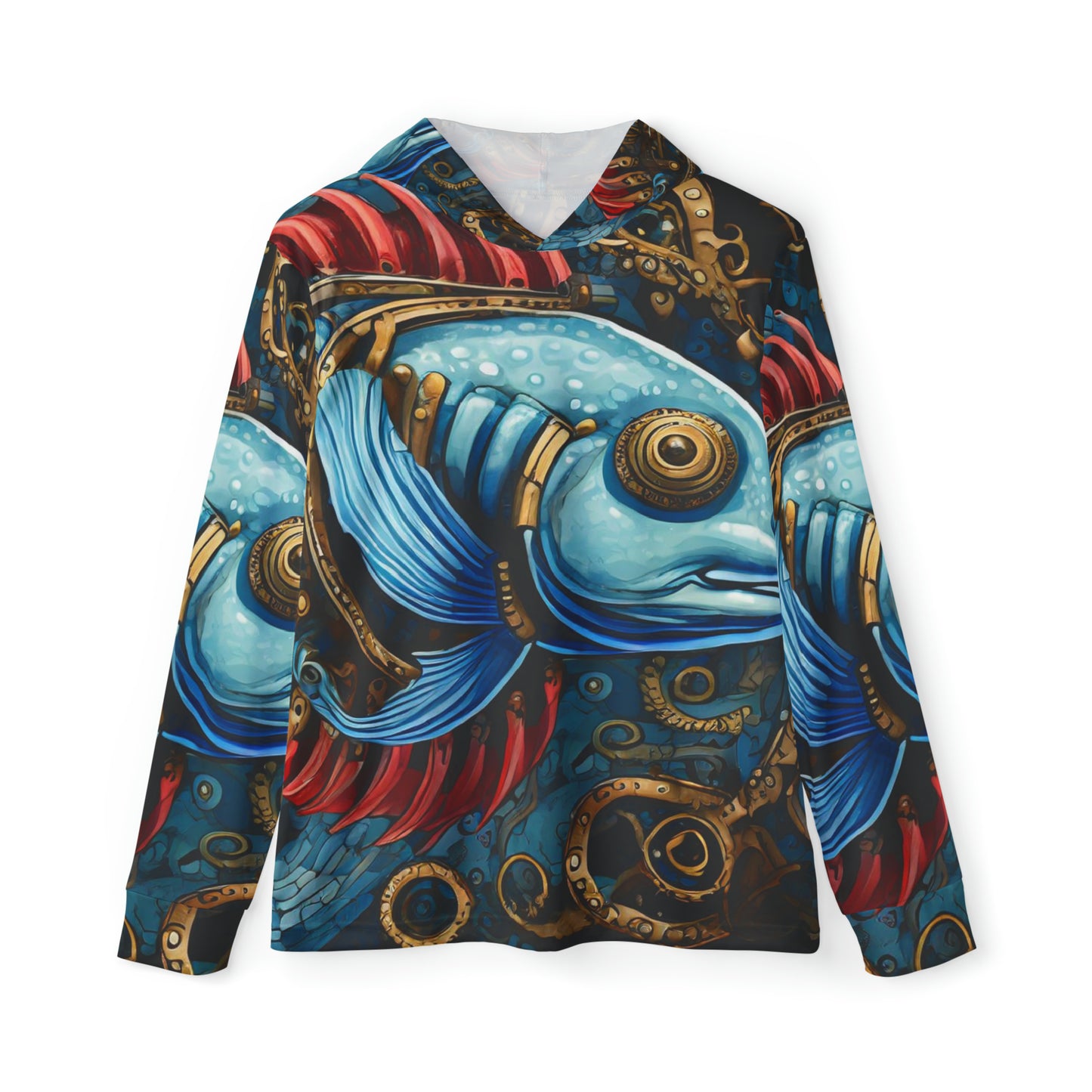 Unisex Adult Sports Warmup Hoodie (AOP) Steampunk Grouper