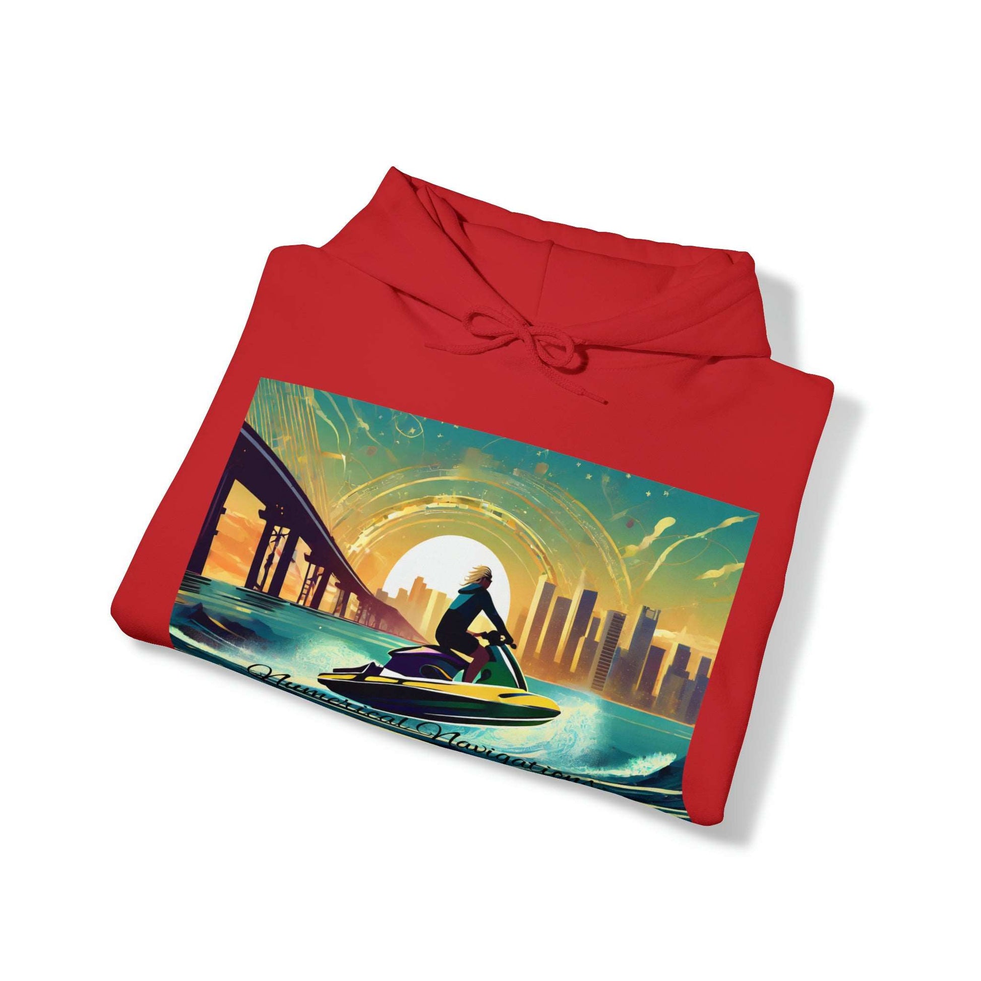 Hoodie Sweatshirt Waves of Wisdom: Unisex Numerology Jet ski Rides for the Adventurous