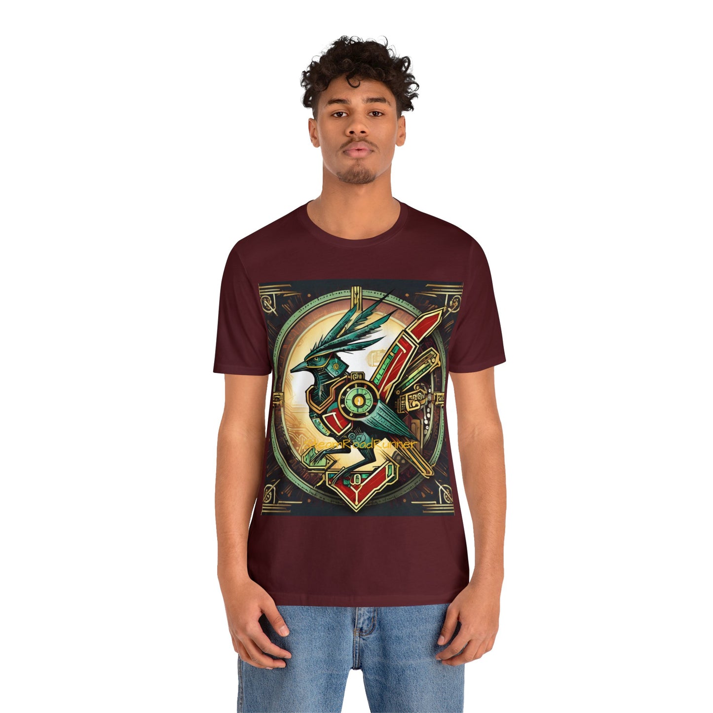 Unisex Adult Jersey Short Sleeve Tee Steam Punk Avian Road Runner t-shirt