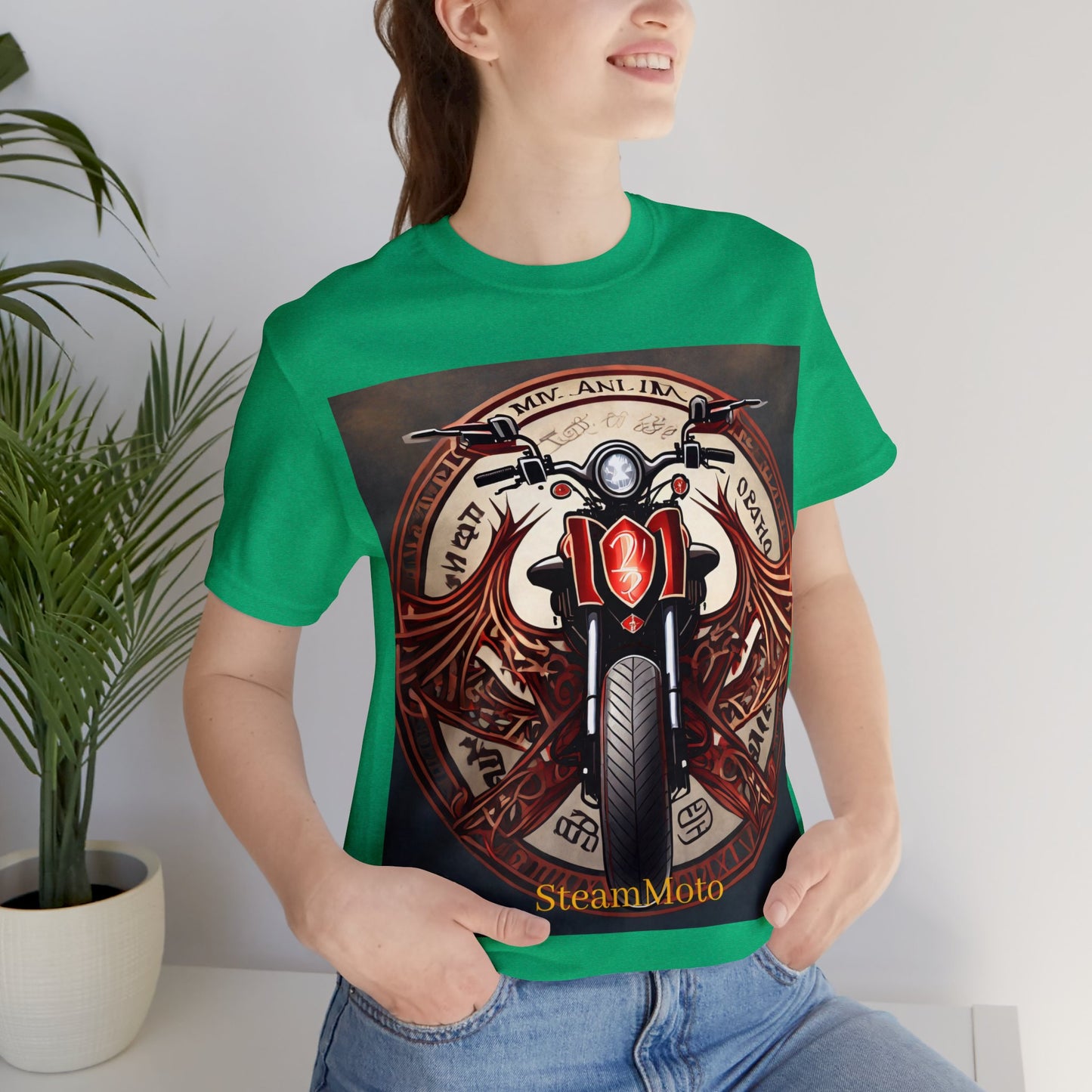 Unisex adult Jersey Short Sleeve Tee Breaking Free Steampunk Spiritual Meaning of Motorcycles tshirt