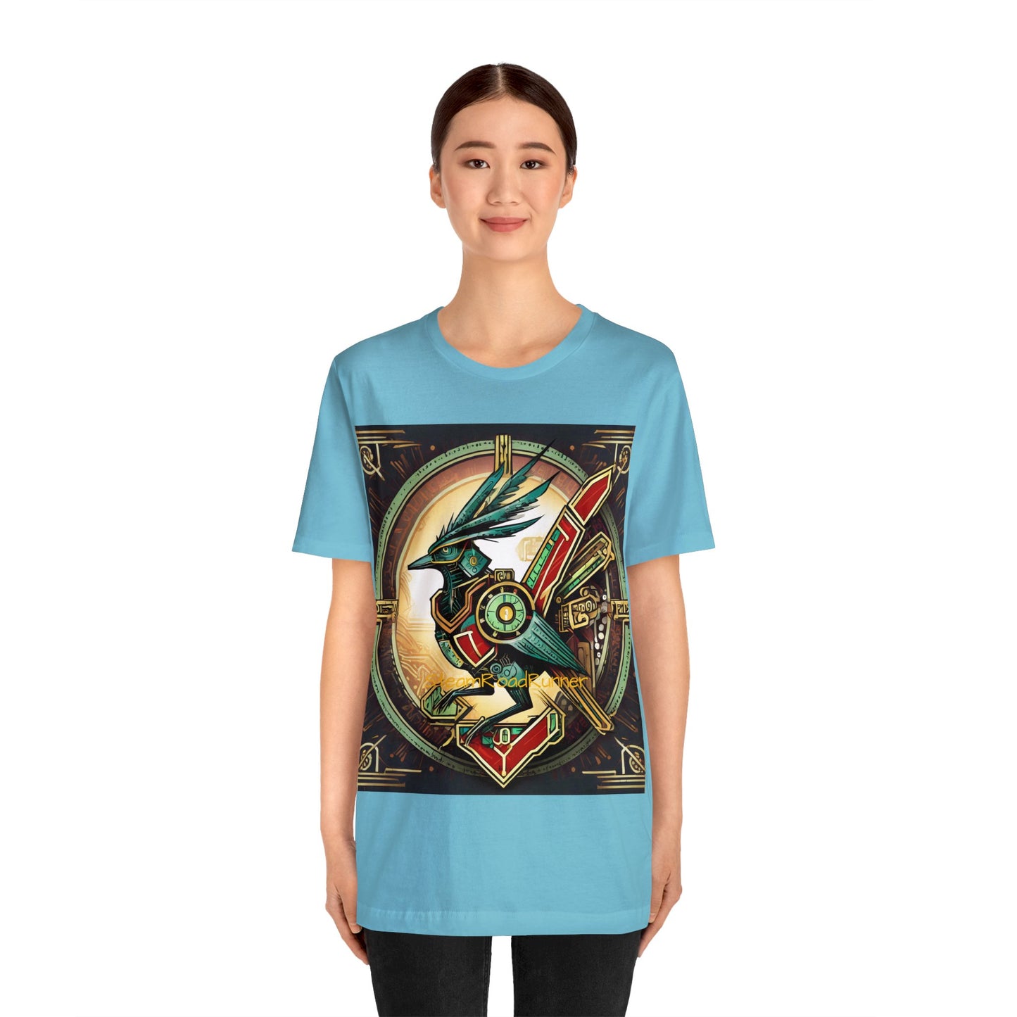 Unisex Adult Jersey Short Sleeve Tee Steam Punk Avian Road Runner t-shirt