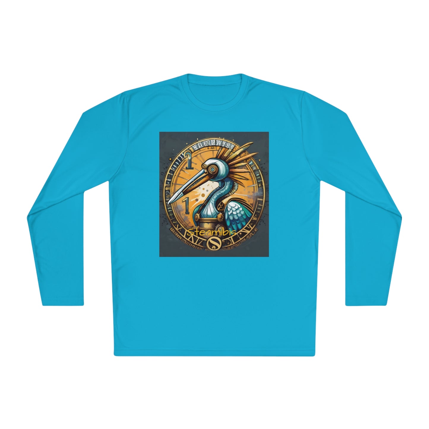 Unisex Adult Lightweight Long Sleeve Tee Steampunk Gematria Ibis Avian Vintage collection