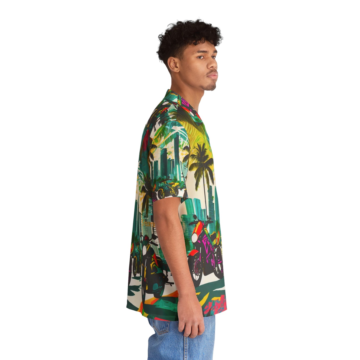 SteamPunk Moto Miami Unisex Adult Hawaiian Shirt (AOP)