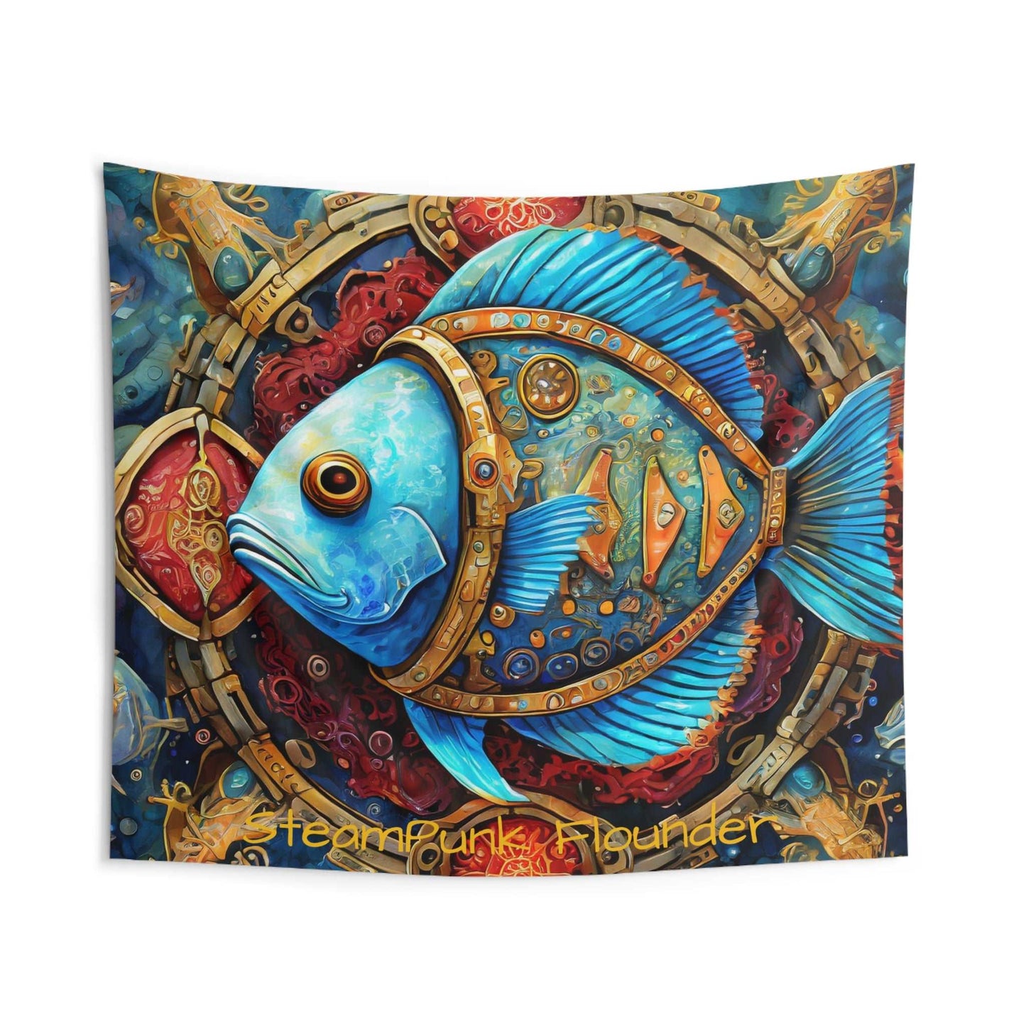 Indoor Wall Tapestries SteamPunk Flounder