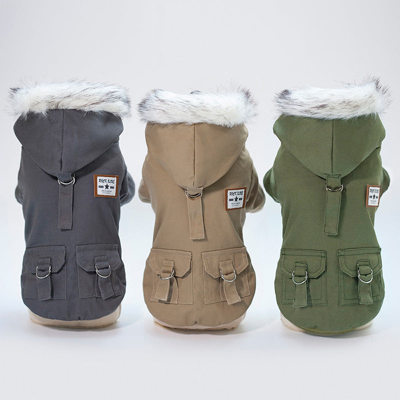 Small to large designer Three colors Hoodie Dog coat