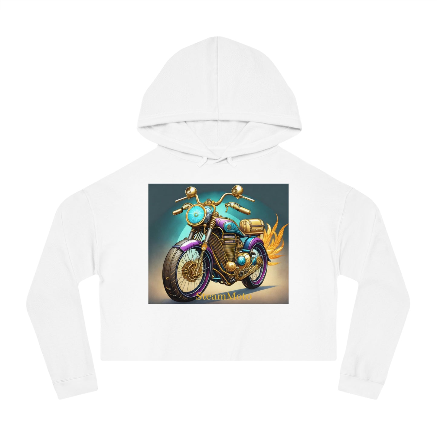 Women’s Cropped Hooded Steampunk Retro Rider Couturier Motocycle hoodie