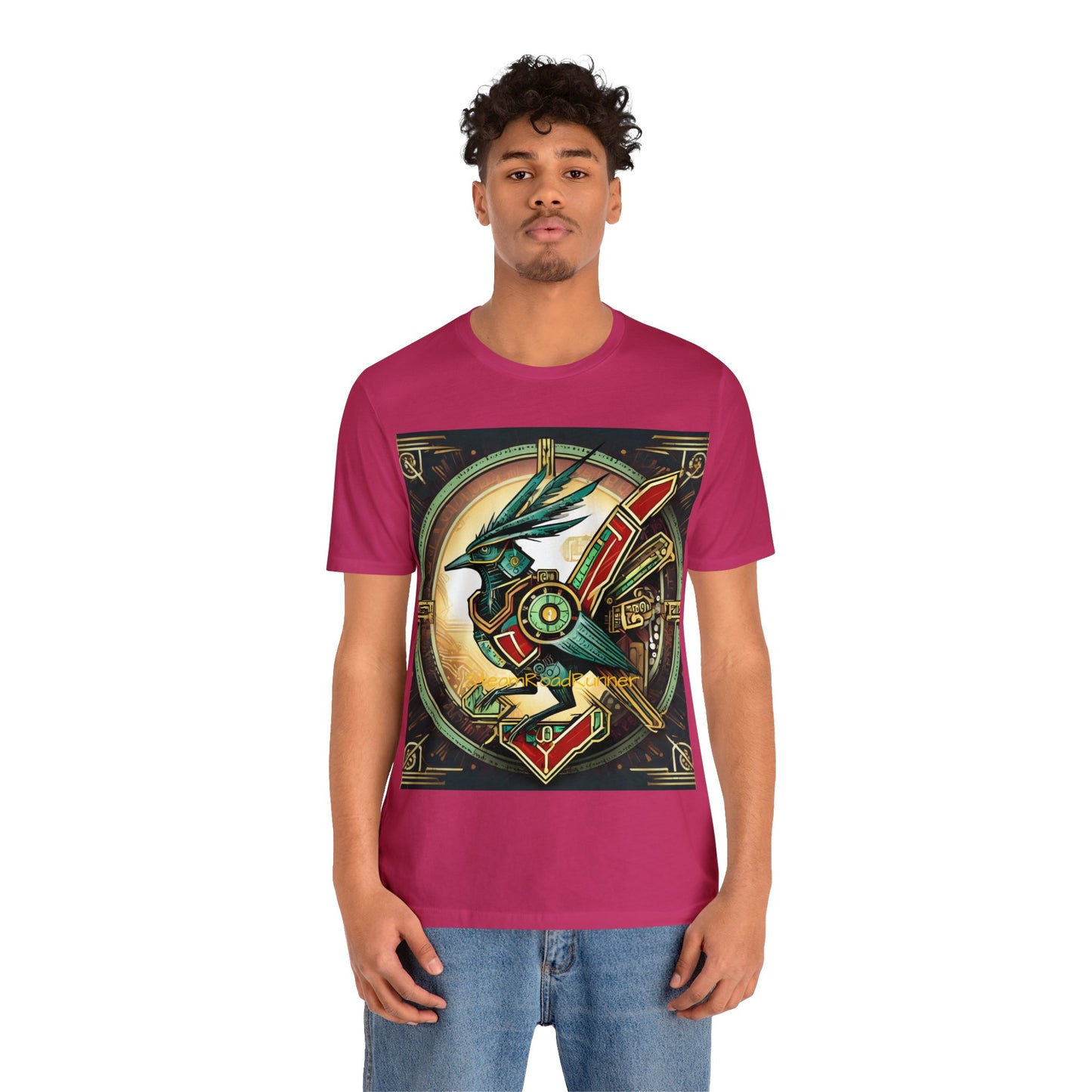 Unisex Adult Jersey Short Sleeve Tee Steam Punk Avian Road Runner t-shirt