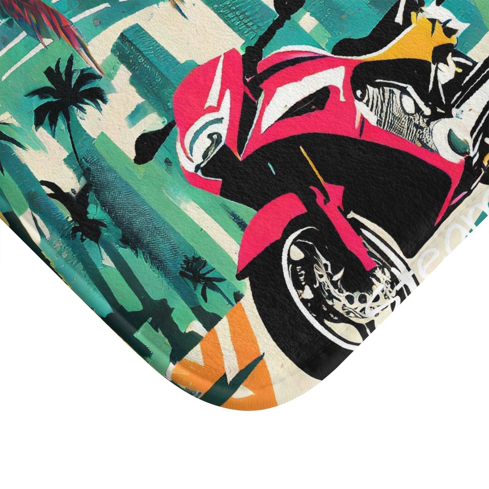 SteamPunk Moto Group Ride Miami Beach Bath Mat