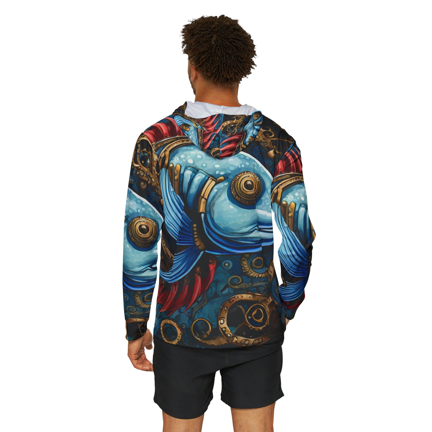 Unisex Adult Sports Warmup Hoodie (AOP) Steampunk Grouper