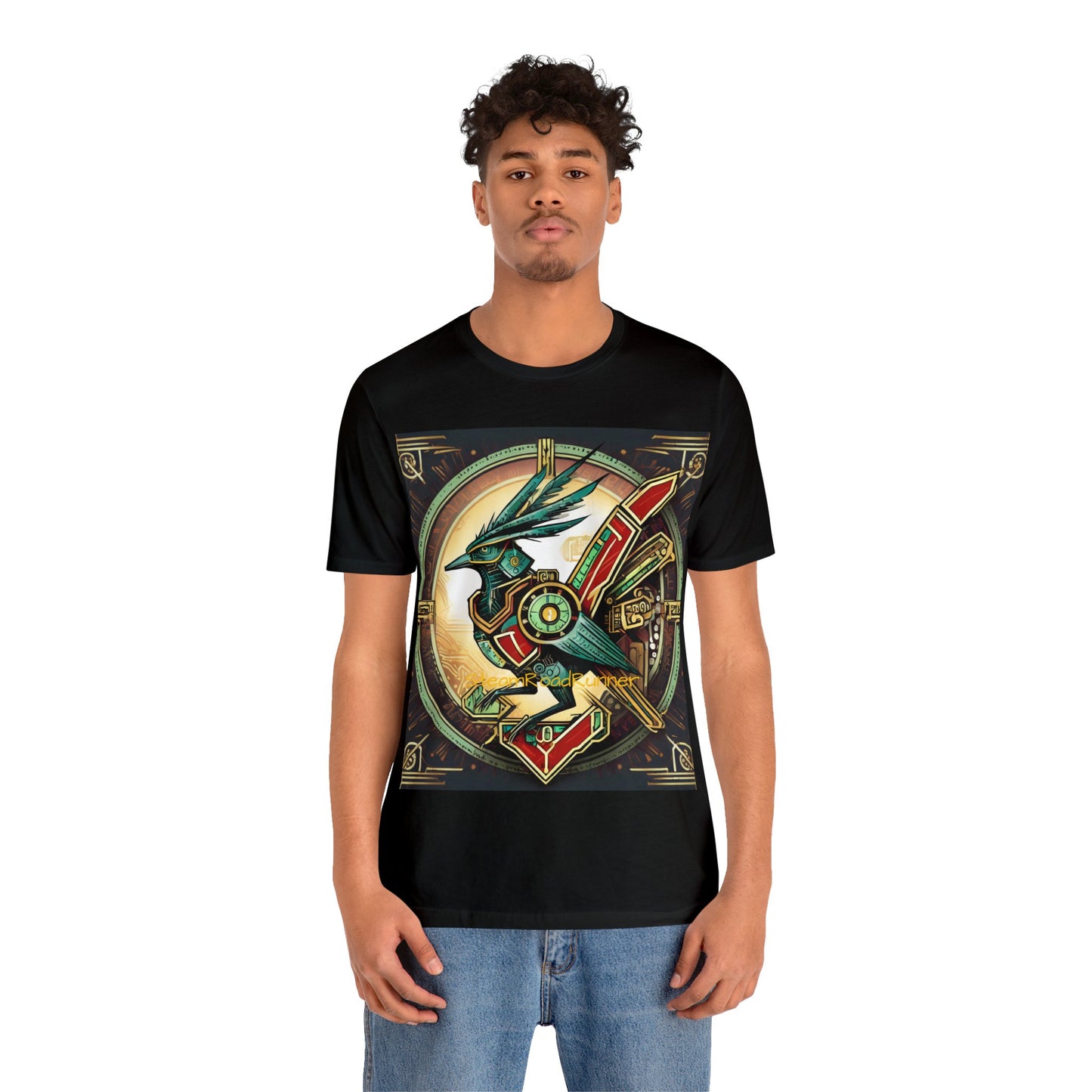 Unisex Adult Jersey Short Sleeve Tee Steam Punk Avian Road Runner t-shirt