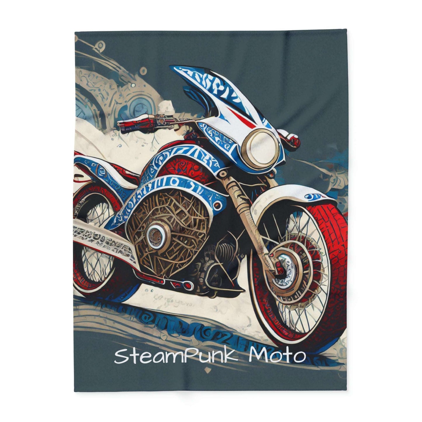 SteamPunk Moto Vintage RWB2 Arctic Fleece Blanket
