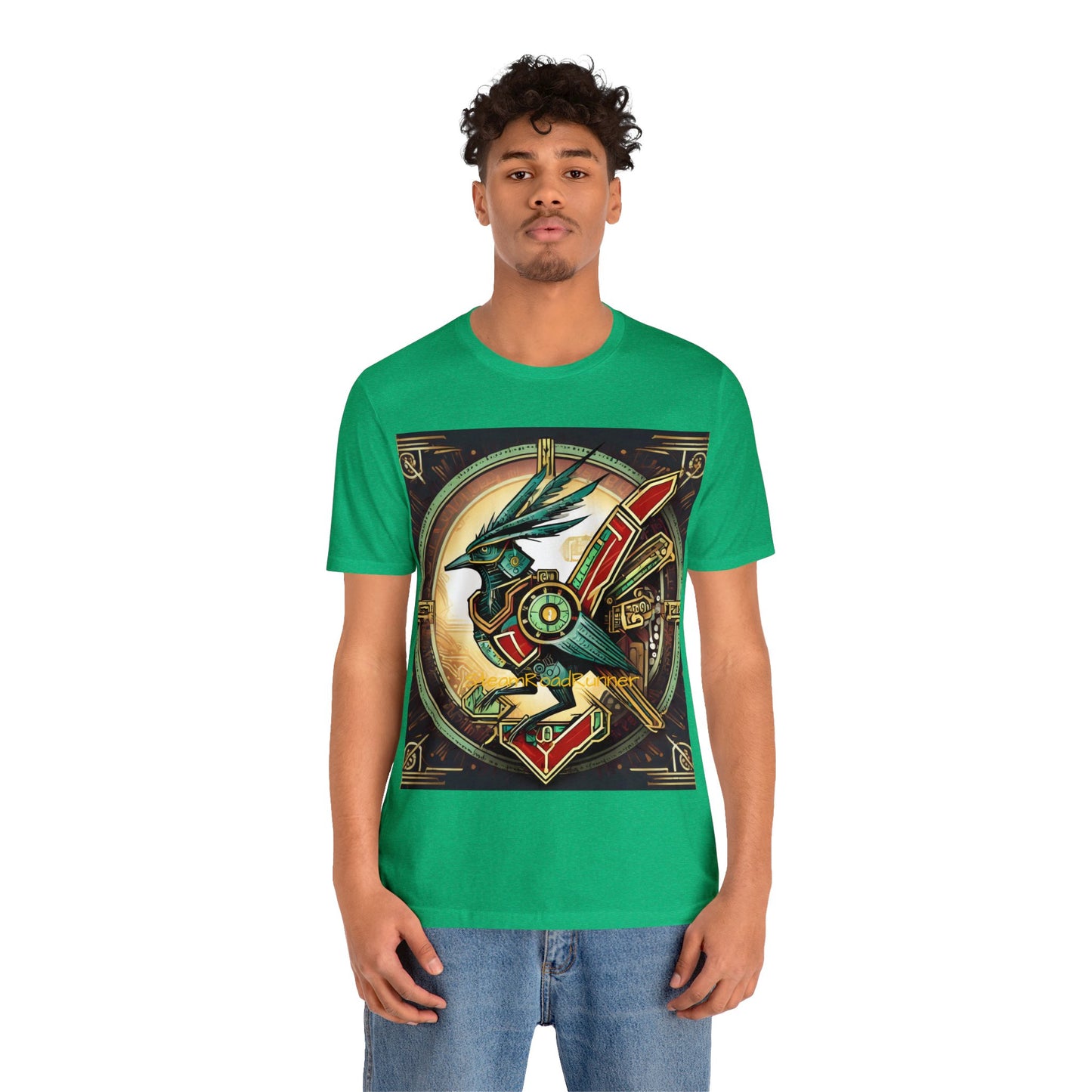 Unisex Adult Jersey Short Sleeve Tee Steam Punk Avian Road Runner t-shirt