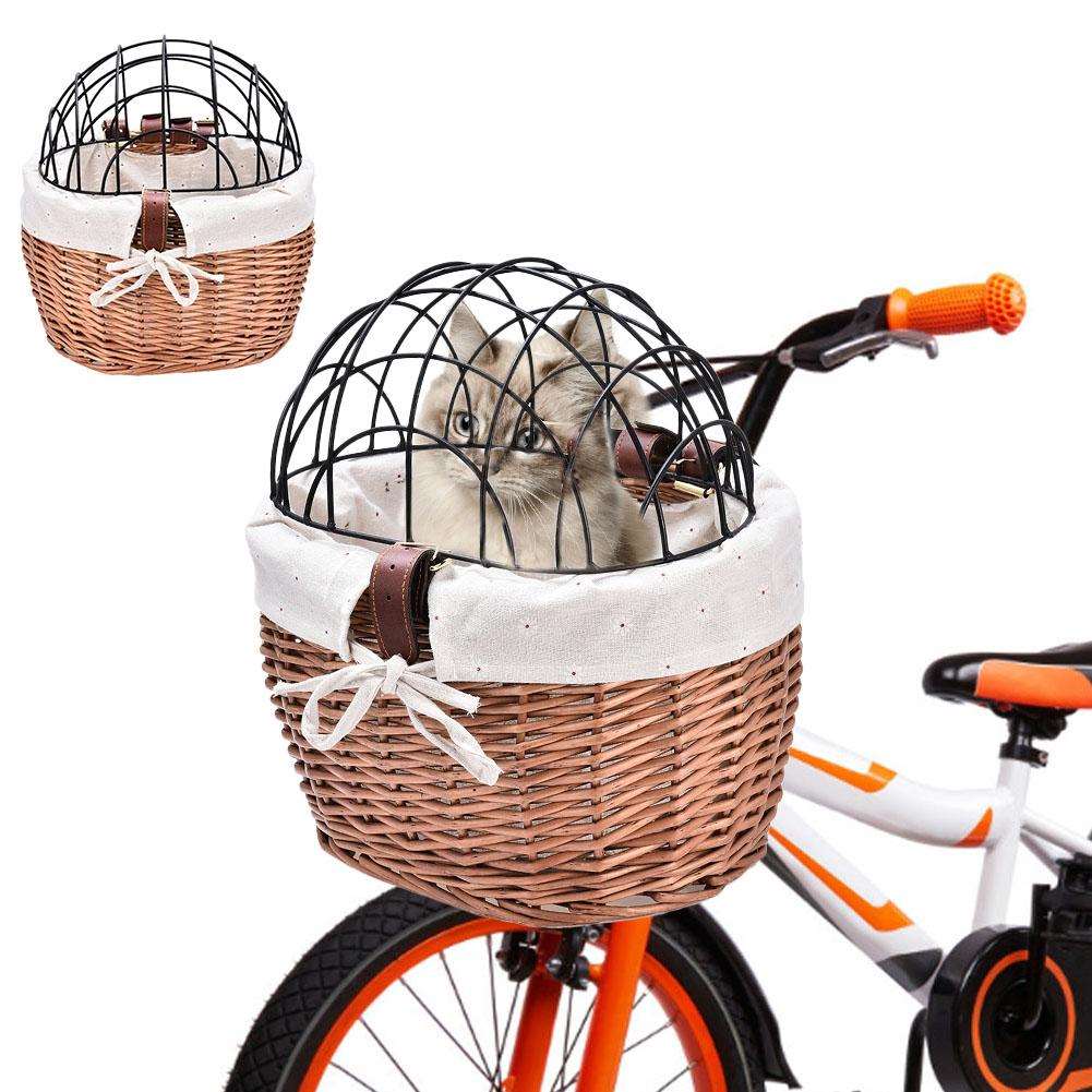 Pet bicycle Basket With Iron Frame Wicker Handmade Willow Heyang Industrial Co., Ltd