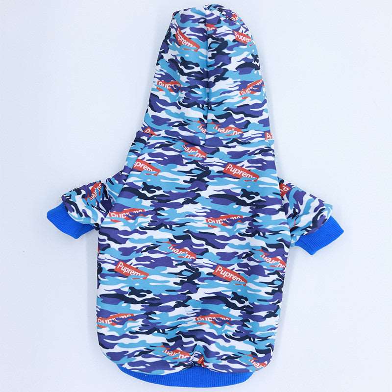 Camouflage Pet Hoodie With Print Pet Outfit