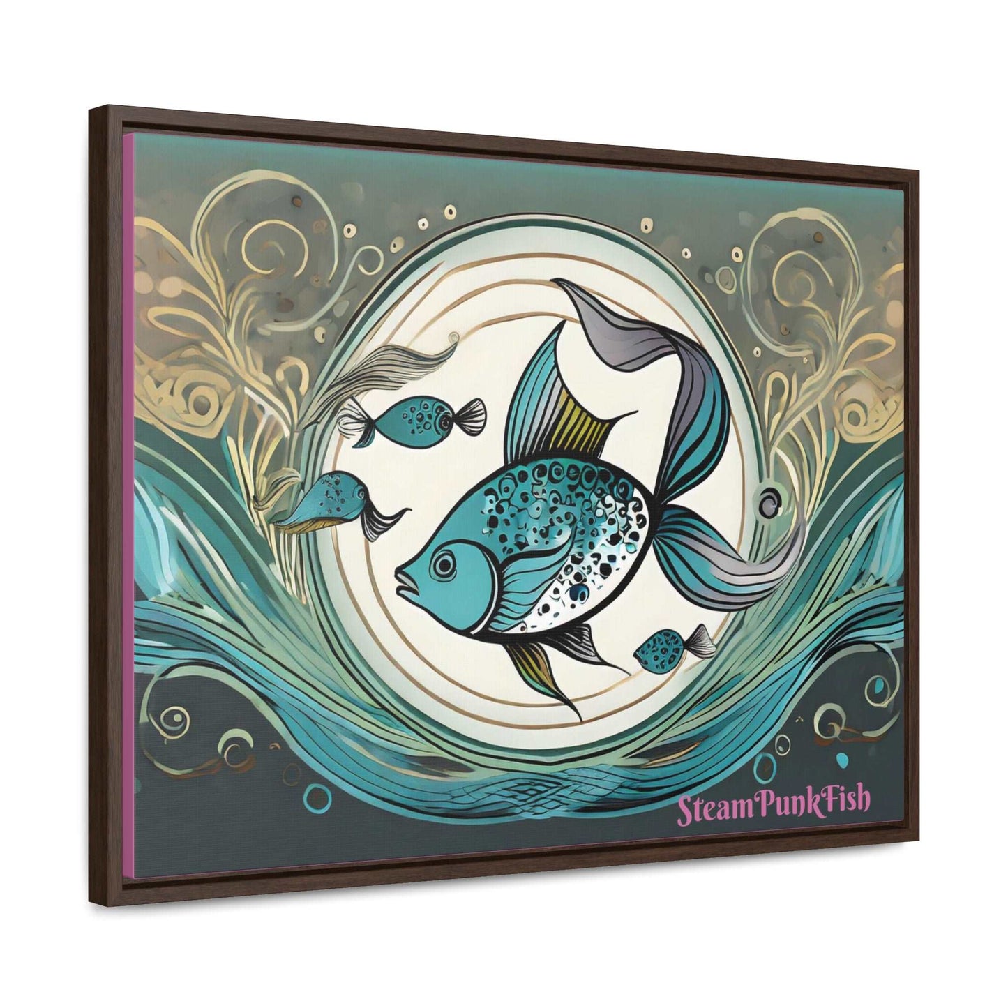 Gallery Canvas Wraps, Horizontal Frame Gematria SteamPunk Fish