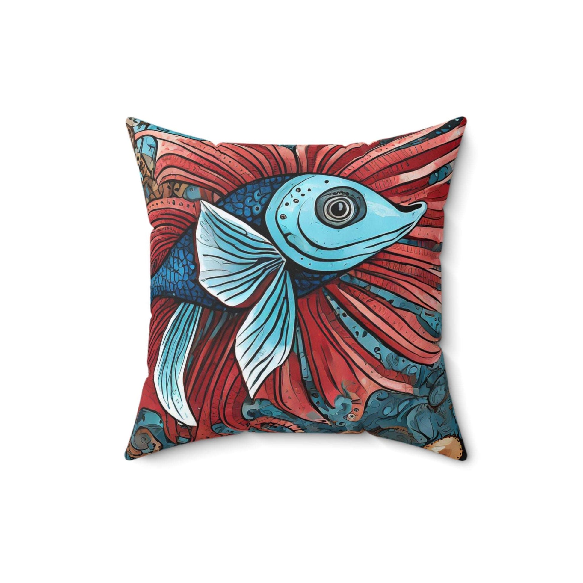 Spun Polyester Square Pillow Steampunk Friends