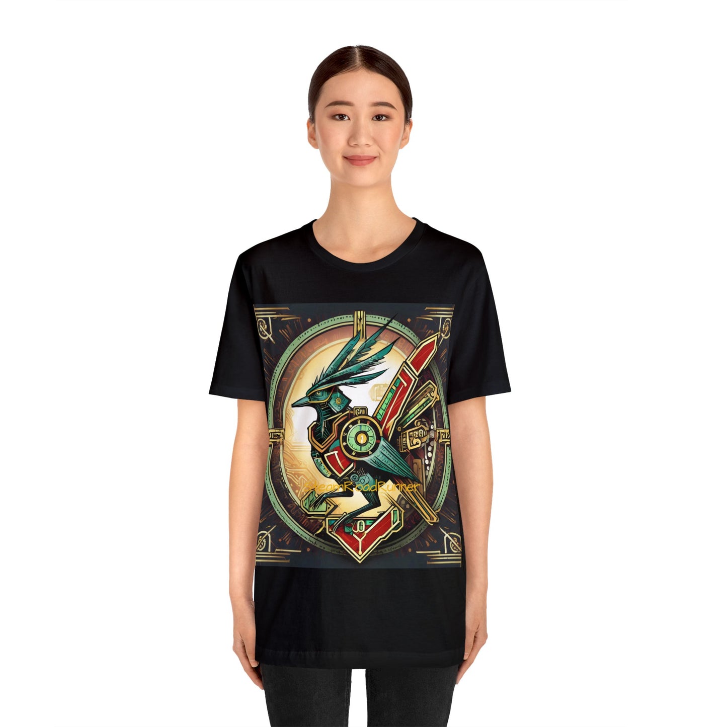 Unisex Adult Jersey Short Sleeve Tee Steam Punk Avian Road Runner t-shirt