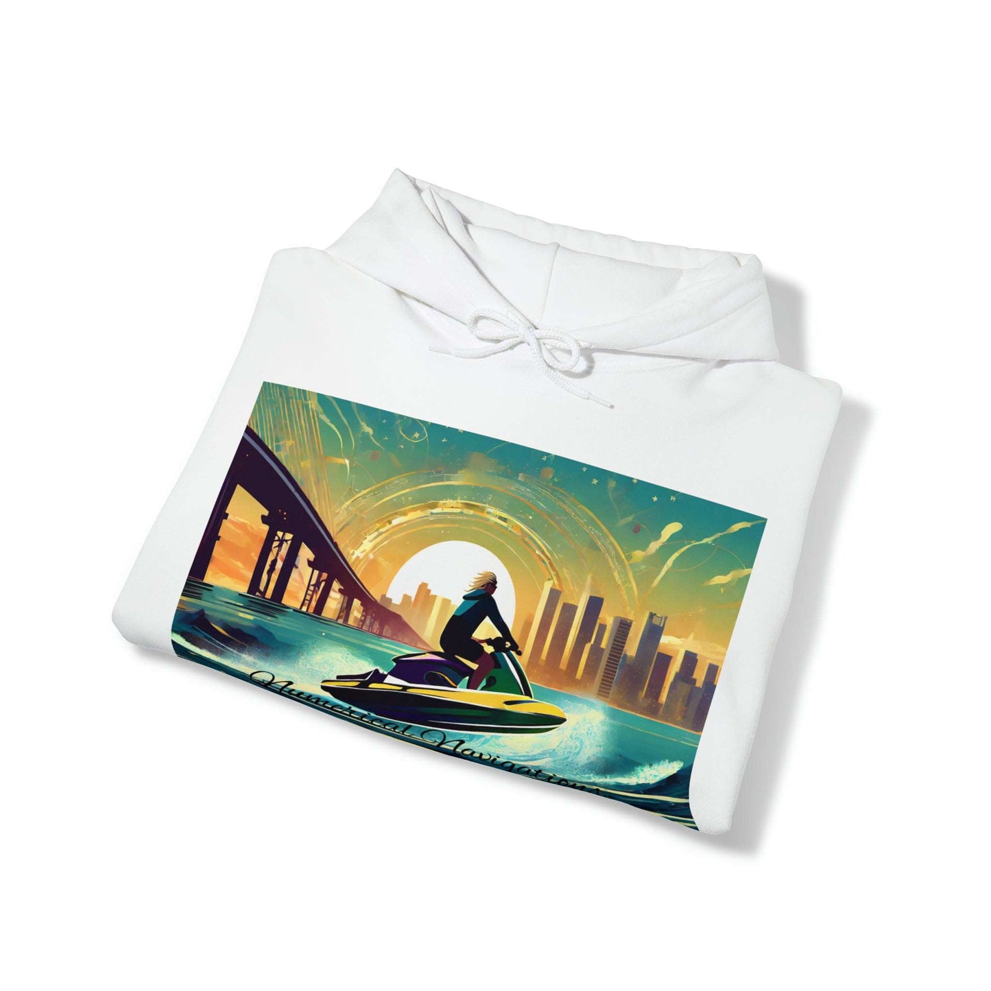 Hoodie Sweatshirt Waves of Wisdom: Unisex Numerology Jet ski Rides for the Adventurous