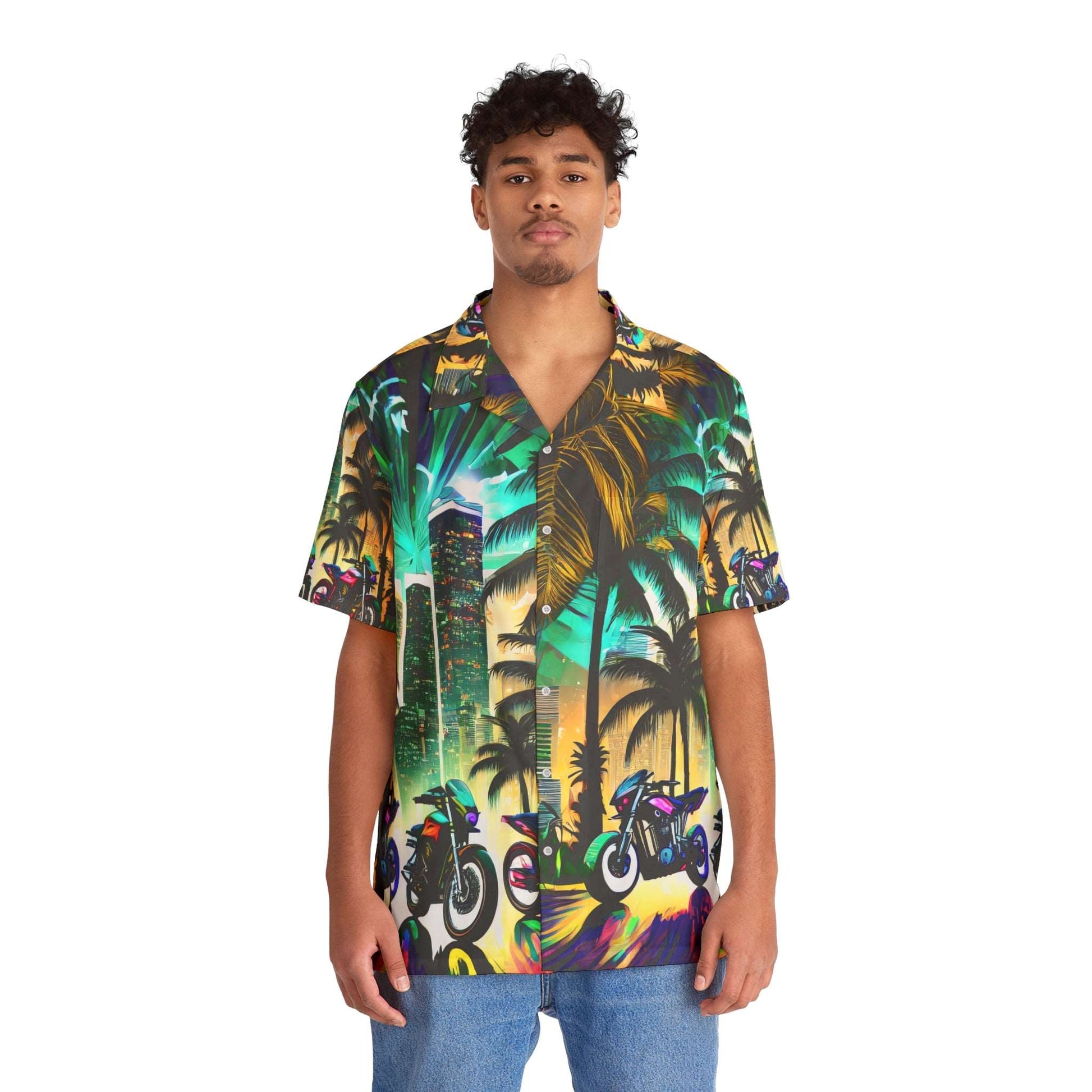 SteamPunk Moto Tropical Men's Hawaiian Shirt (AOP)