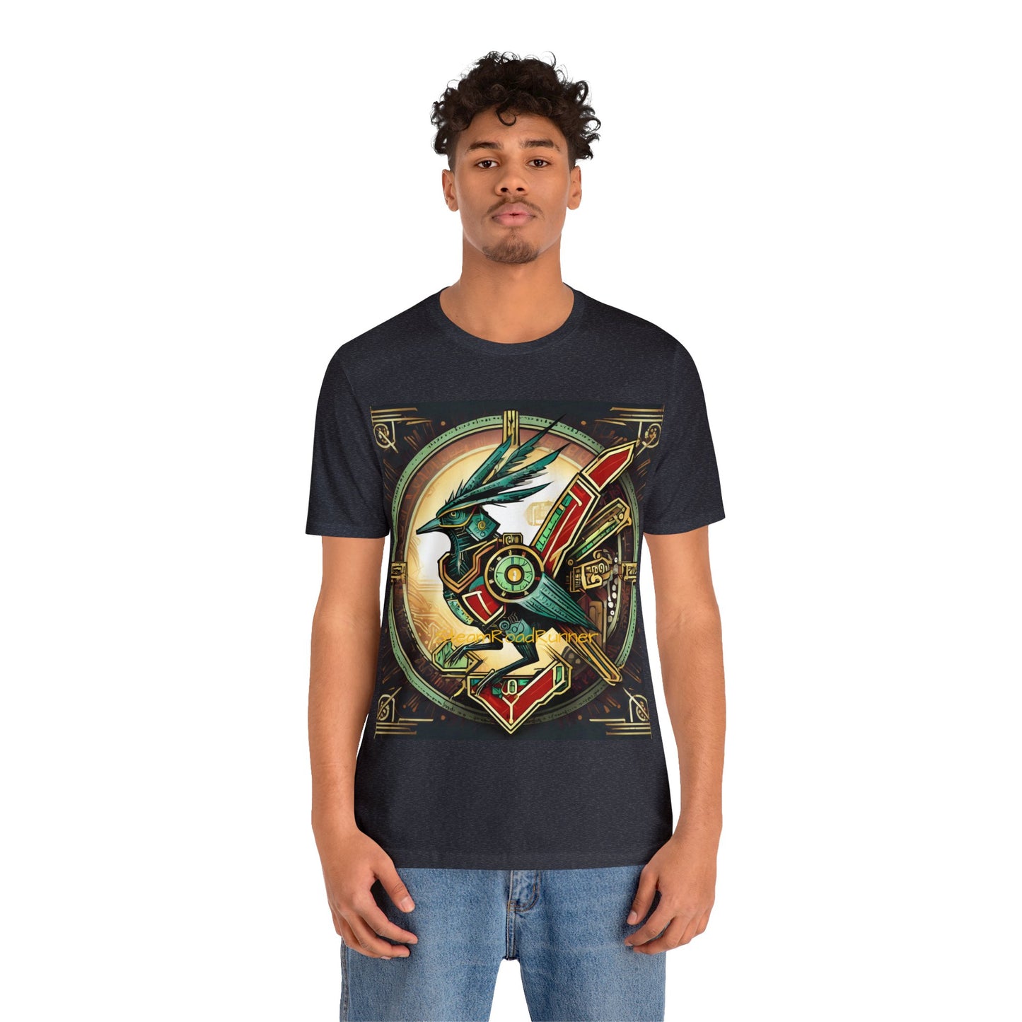 Unisex Adult Jersey Short Sleeve Tee Steam Punk Avian Road Runner t-shirt