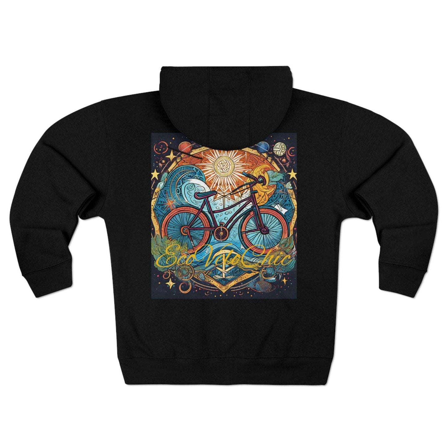 Numerical Thrills on Two Wheels:  Electric bike EBike Edition-Adult Unisex Full Zip Hoodie