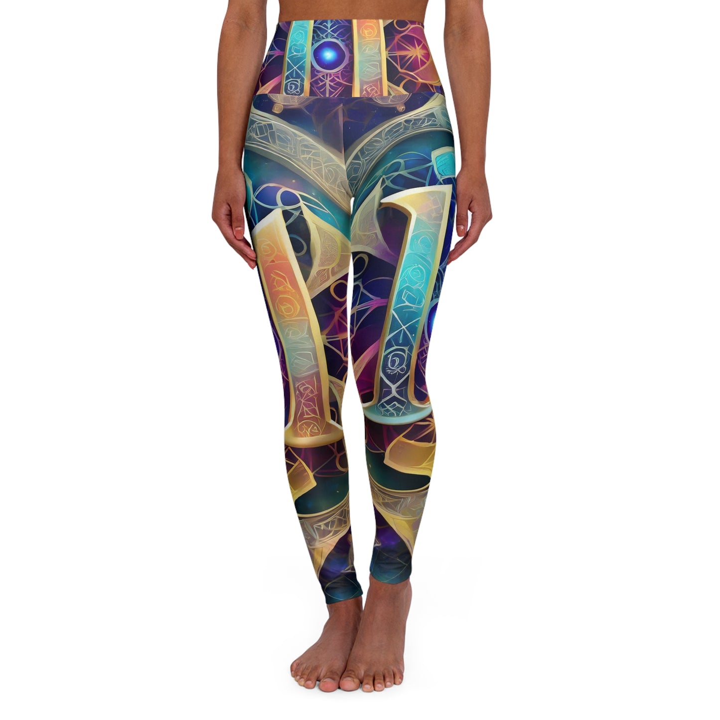 High Waisted Unisex Yoga Leggings (AOP) "Elevation Mystique Leggings."