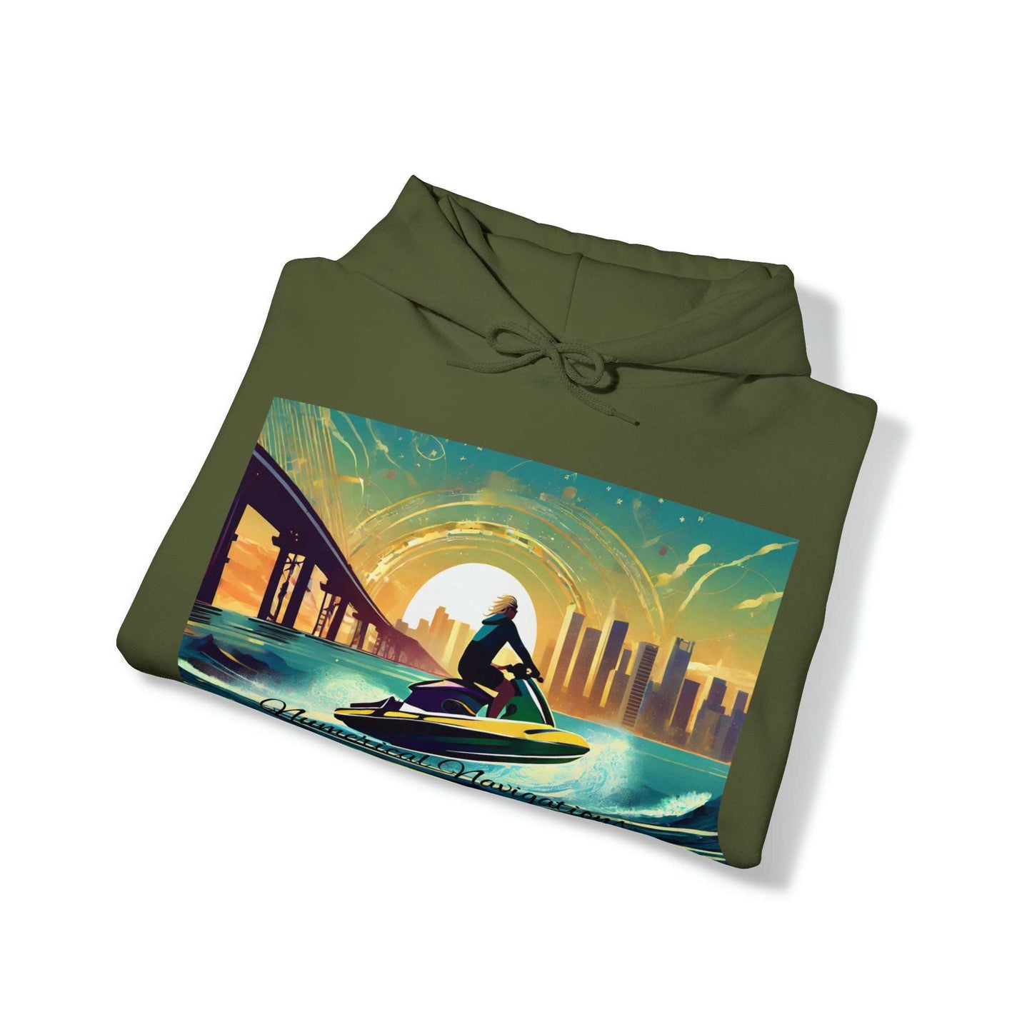 Hoodie Sweatshirt Waves of Wisdom: Unisex Numerology Jet ski Rides for the Adventurous