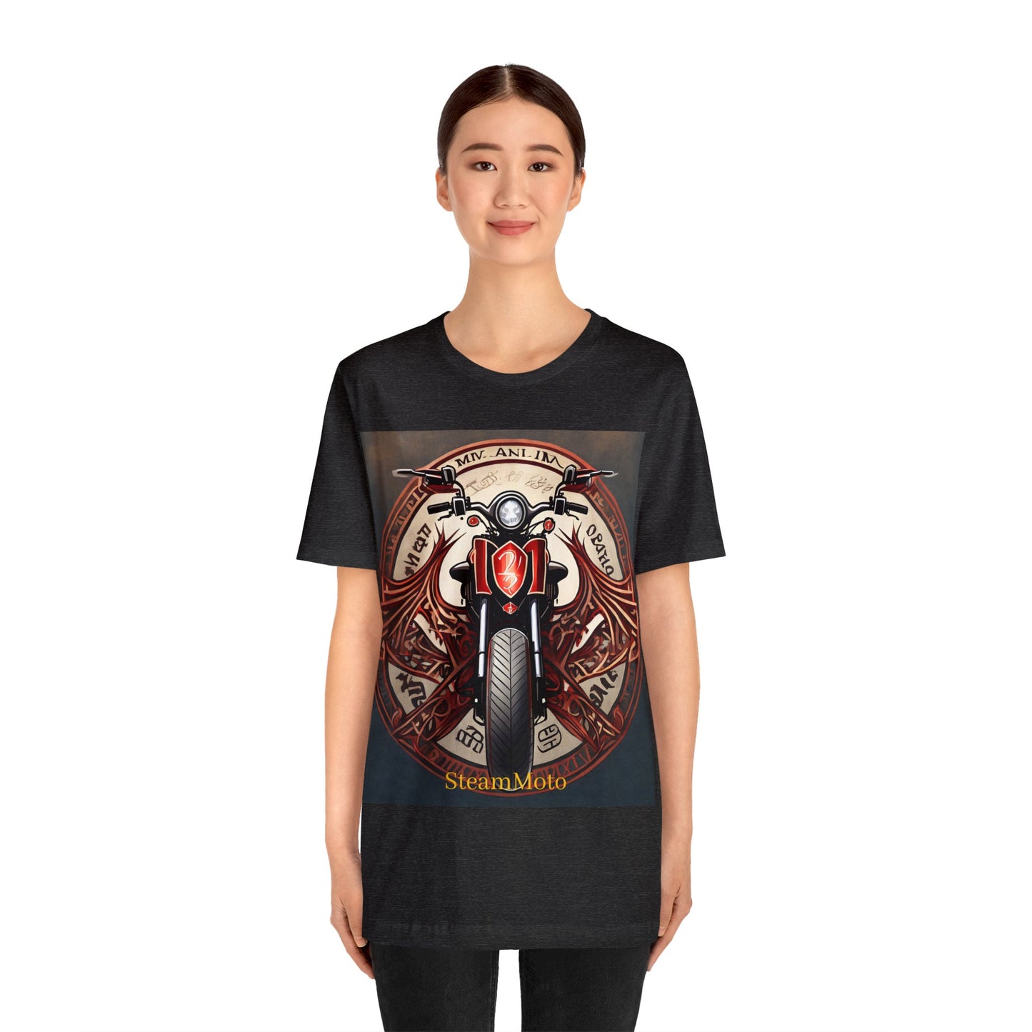 Unisex adult Jersey Short Sleeve Tee Breaking Free Steampunk Spiritual Meaning of Motorcycles tshirt