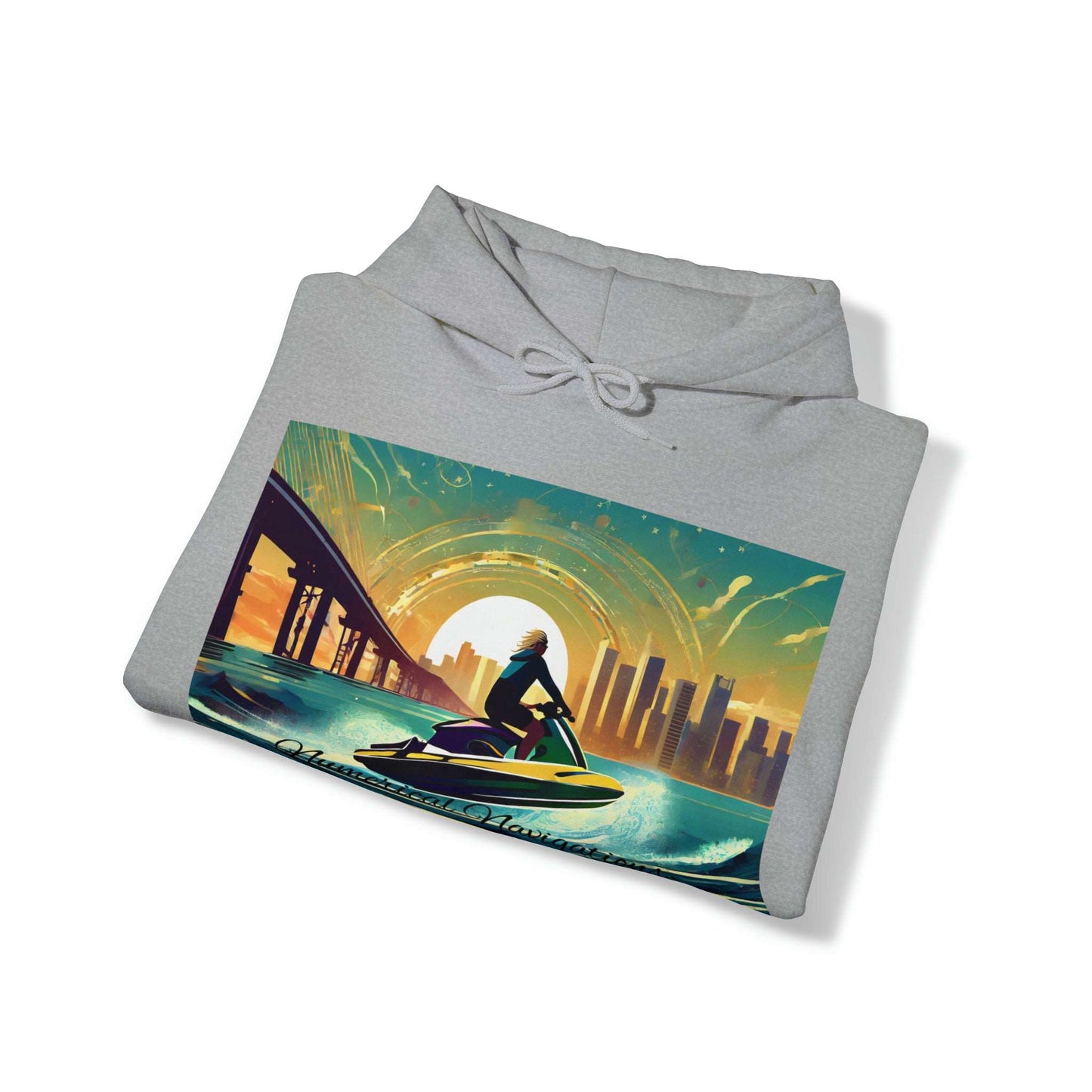 Hoodie Sweatshirt Waves of Wisdom: Unisex Numerology Jet ski Rides for the Adventurous