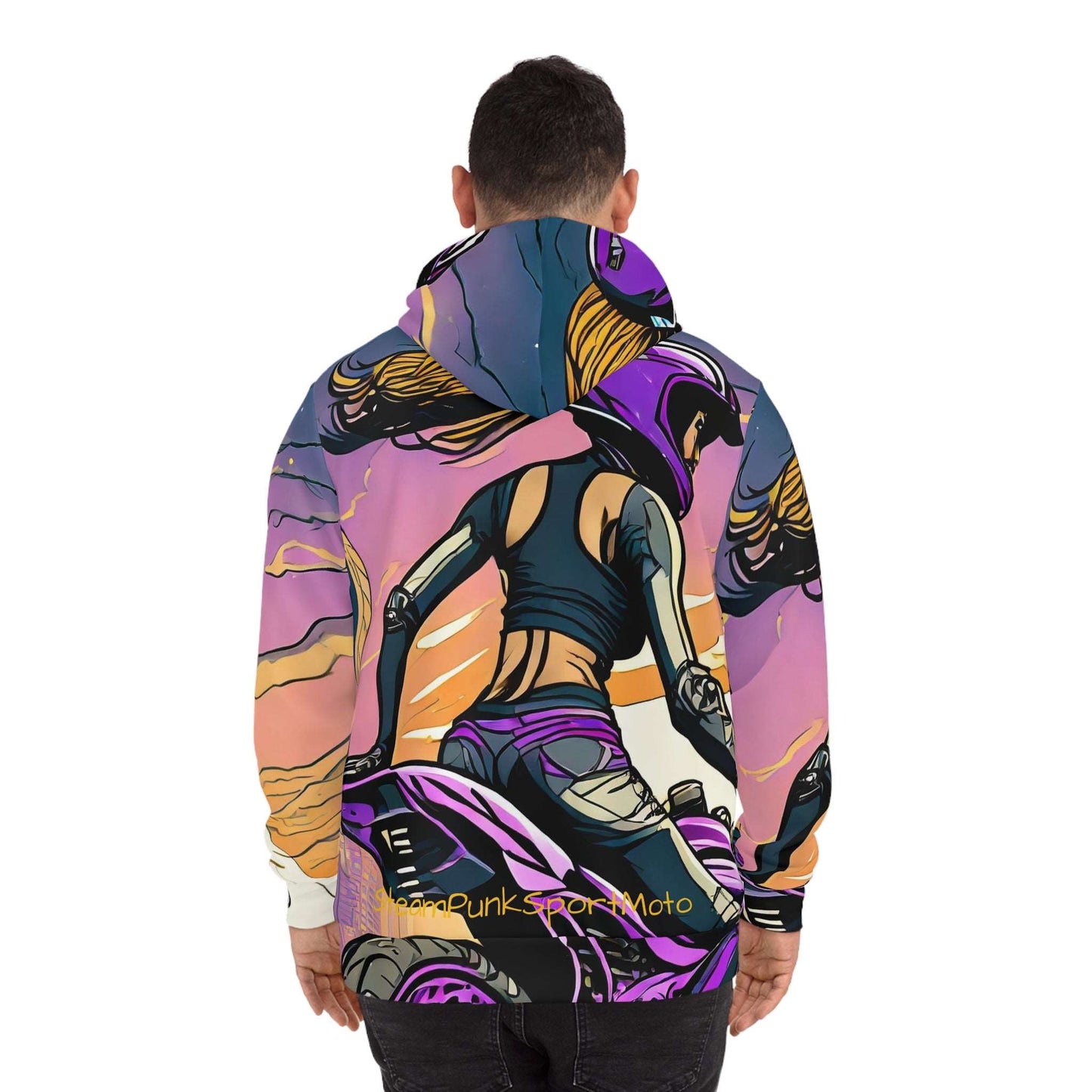 Fashion Hoodie AOP Mystic Steam Punk Sport Moto Purple Unisex Adult