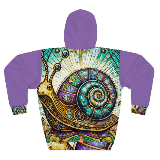 Women's Mystical Steam Punk Purple Snail tropical Hoodie