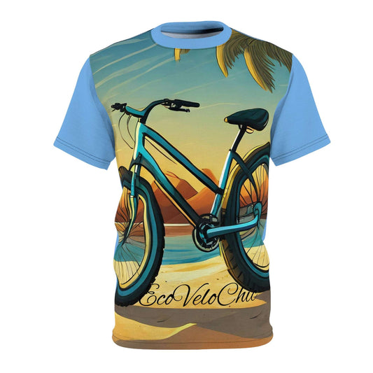 Eco Velo Chic EBike Electric Bicycle Adult Unisex Cut & Sew Tee (AOP) Tshirt