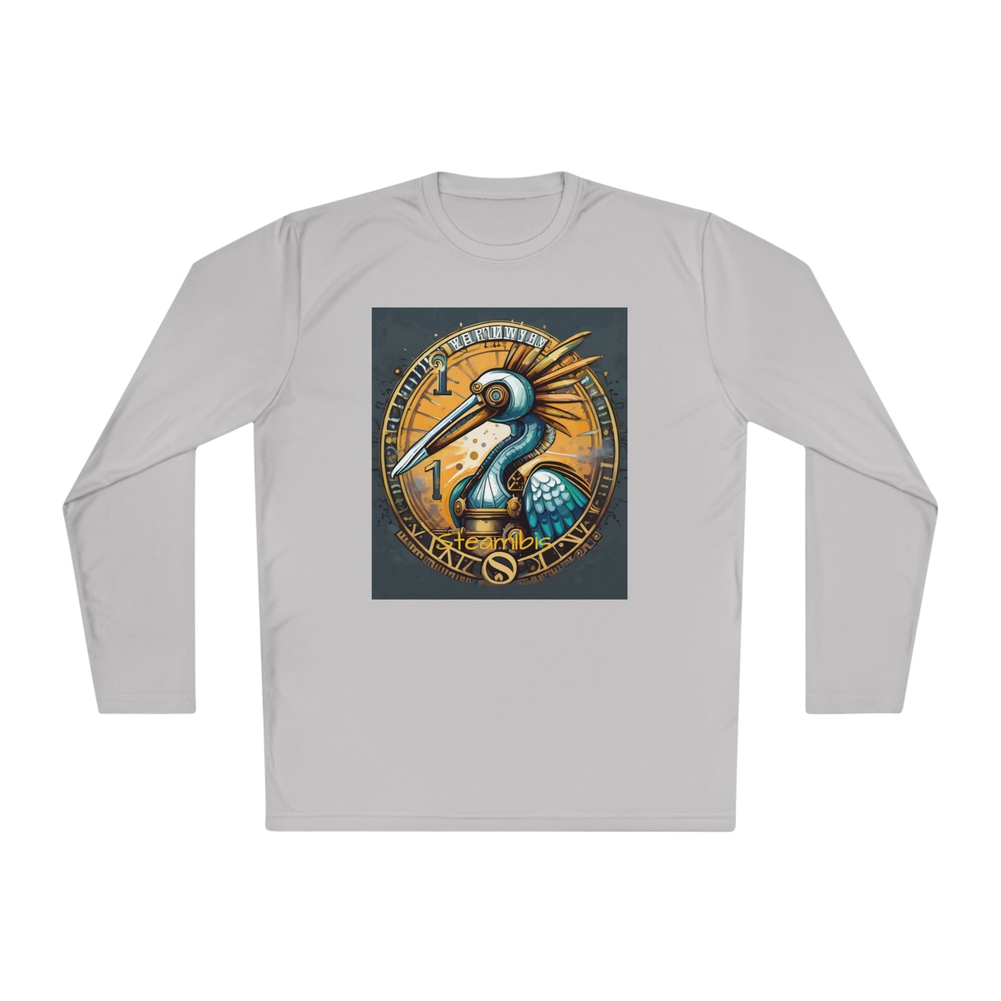 Unisex Adult Lightweight Long Sleeve Tee Steampunk Gematria Ibis Avian Vintage collection